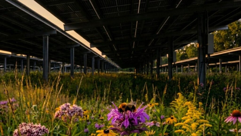 Beneath Solar Panels