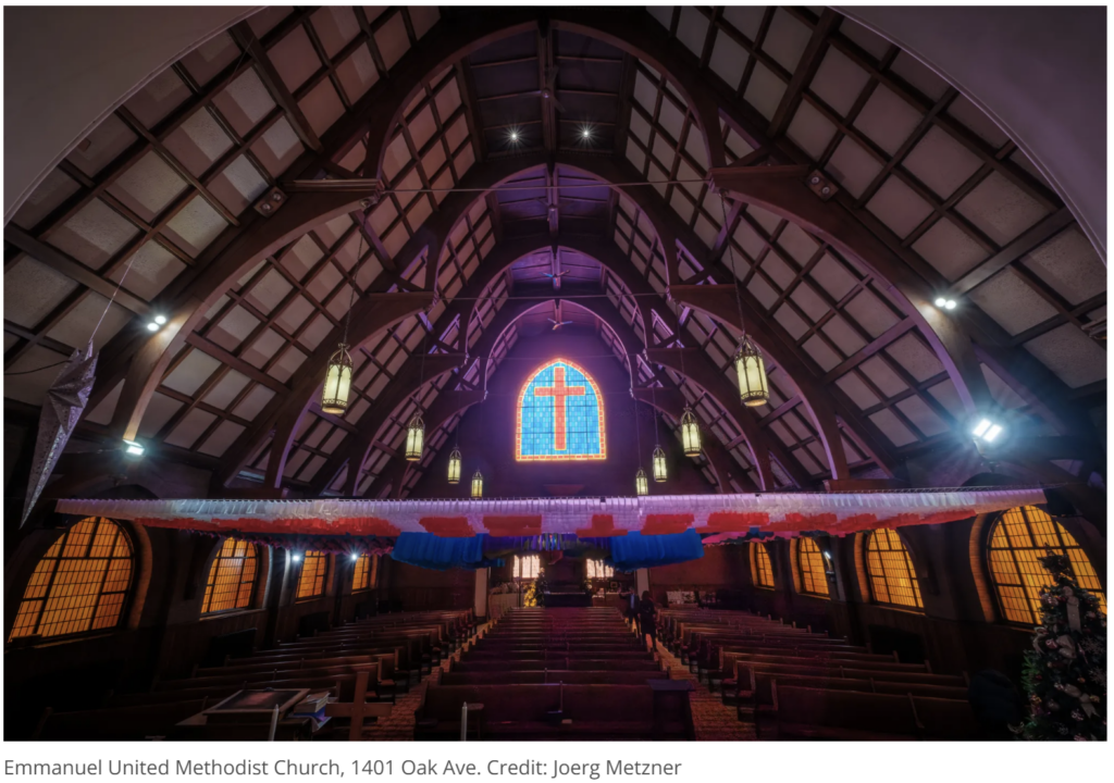 Emmanuel United Methodist Church in Evanston, Ill., could be one of the city's churches to benefit from a Match Made in Heaven: Artists to Bring New Life to Illinois Churches.