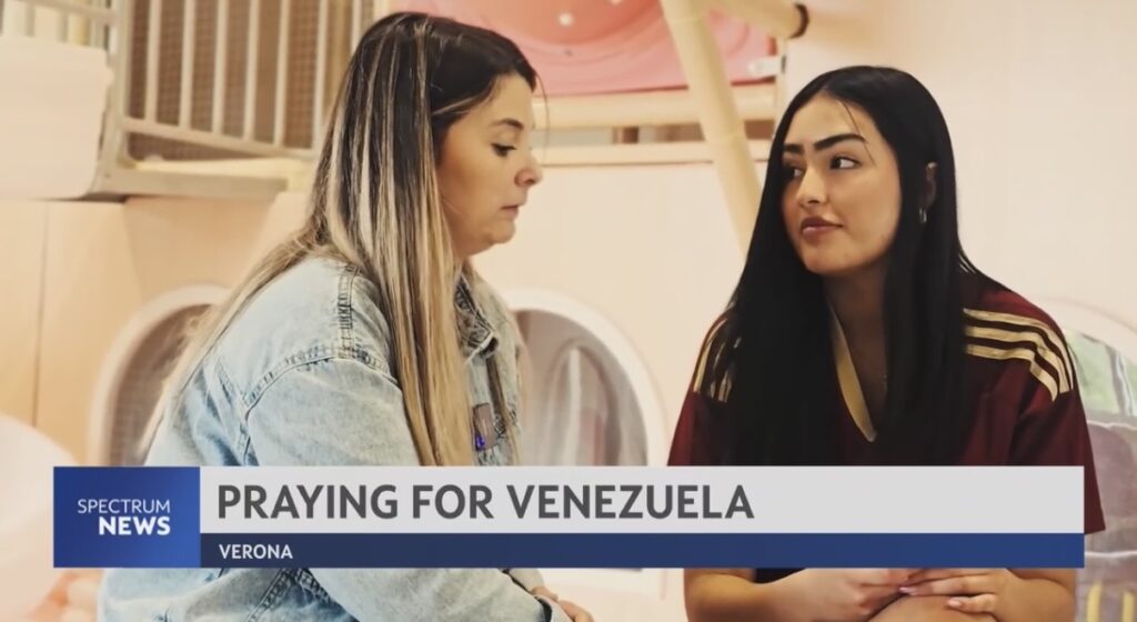 Play Zone café owner Fabiola Meschisi, left, provided support for Maria Victoria Udcategui Machado after the devastating earthquakes in Venezuela cut off contact with her family. Maria never gave up hope, saying hope survived the earthquakes.