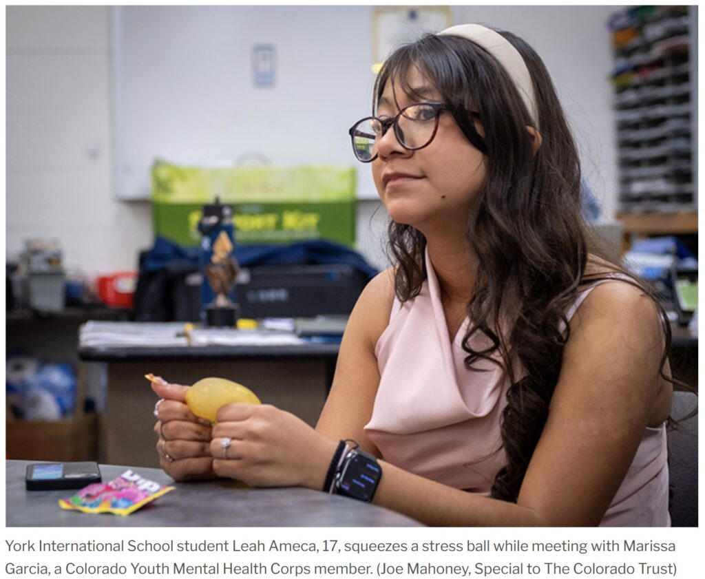 Young mentors help students with mental health in Colorado.